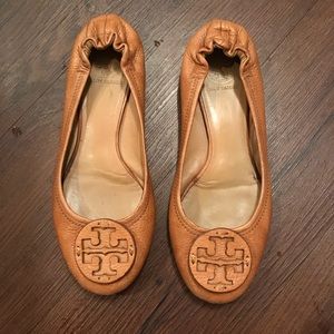 Tory Burch Brown Leather Reva Flats Size 9